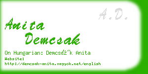 anita demcsak business card